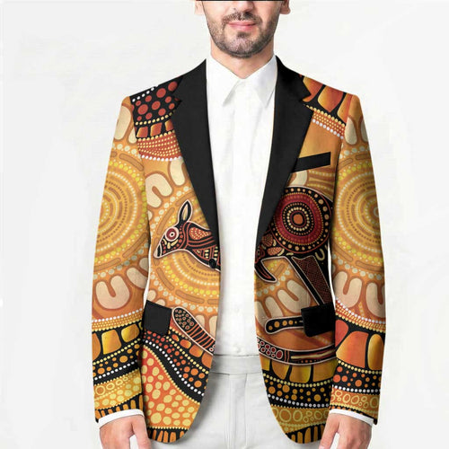 Indigenous Kangaroo Australia Blazer Australian Aboriginal Art Proud