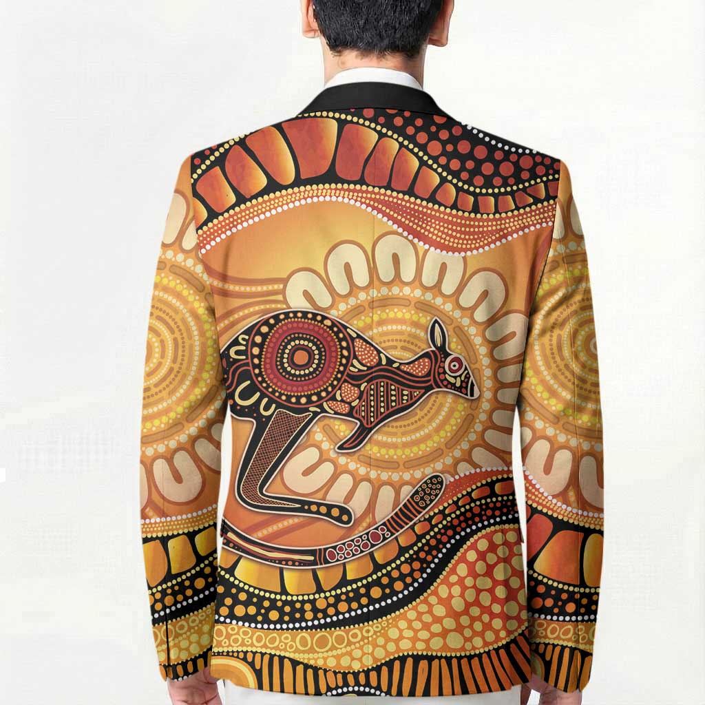 Indigenous Kangaroo Australia Blazer Australian Aboriginal Art Proud