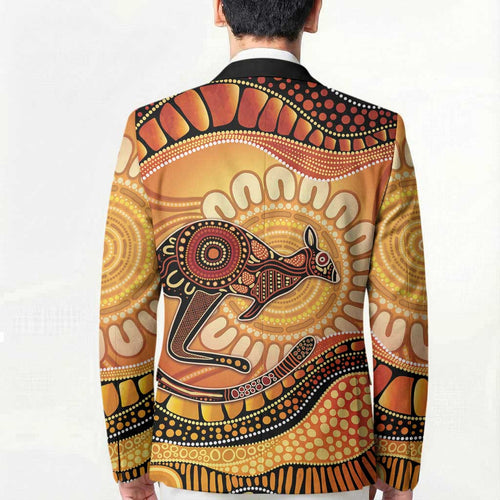 Indigenous Kangaroo Australia Blazer Australian Aboriginal Art Proud