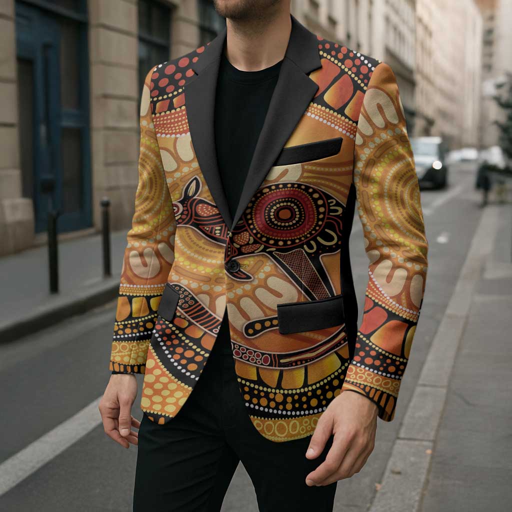 Indigenous Kangaroo Australia Blazer Australian Aboriginal Art Proud