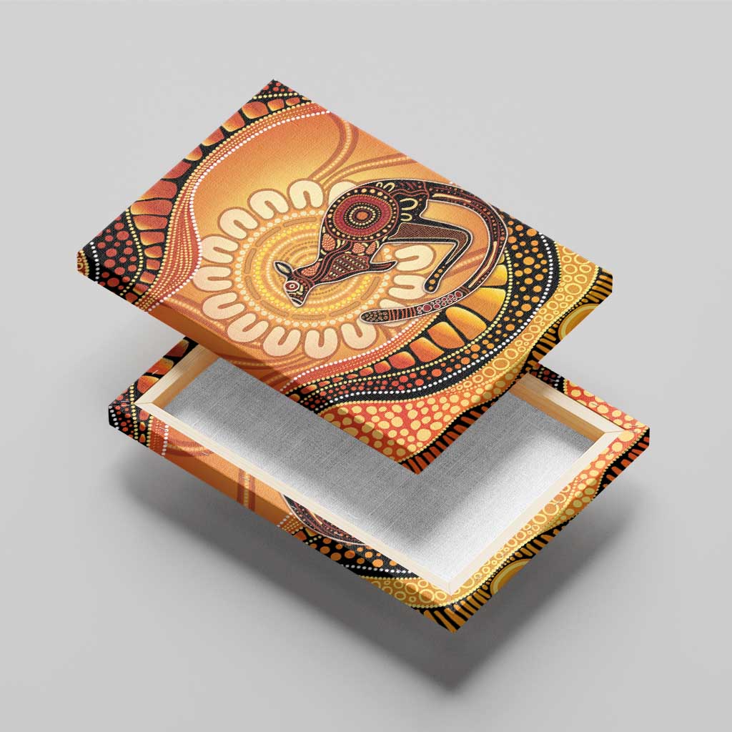 Indigenous Kangaroo Australia Canvas Wall Art Australian Aboriginal Art Proud