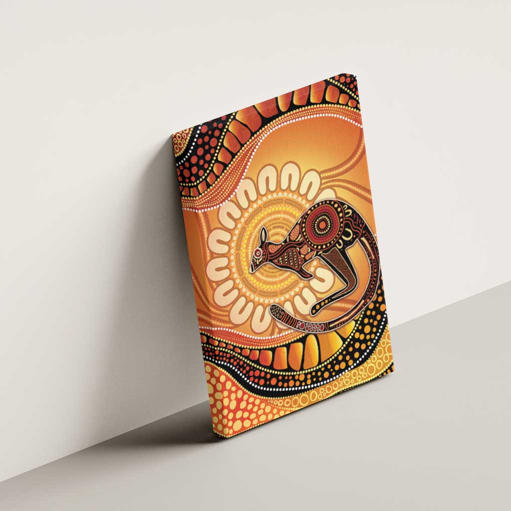 Indigenous Kangaroo Australia Canvas Wall Art Australian Aboriginal Art Proud