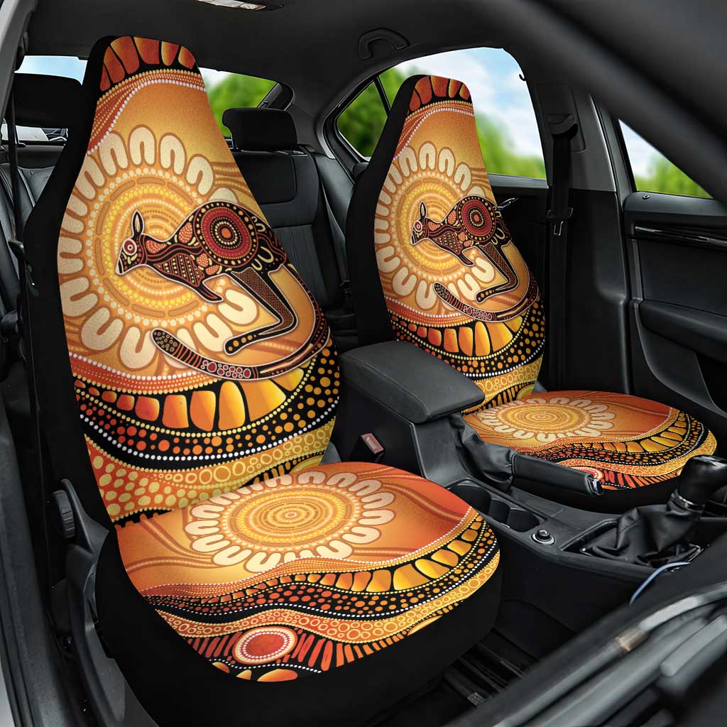 Indigenous Kangaroo Australia Car Seat Cover Australian Aboriginal Art Proud