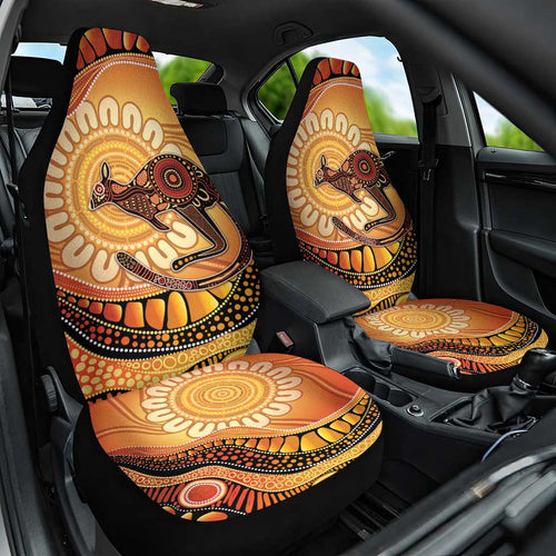Indigenous Kangaroo Australia Car Seat Cover Australian Aboriginal Art Proud