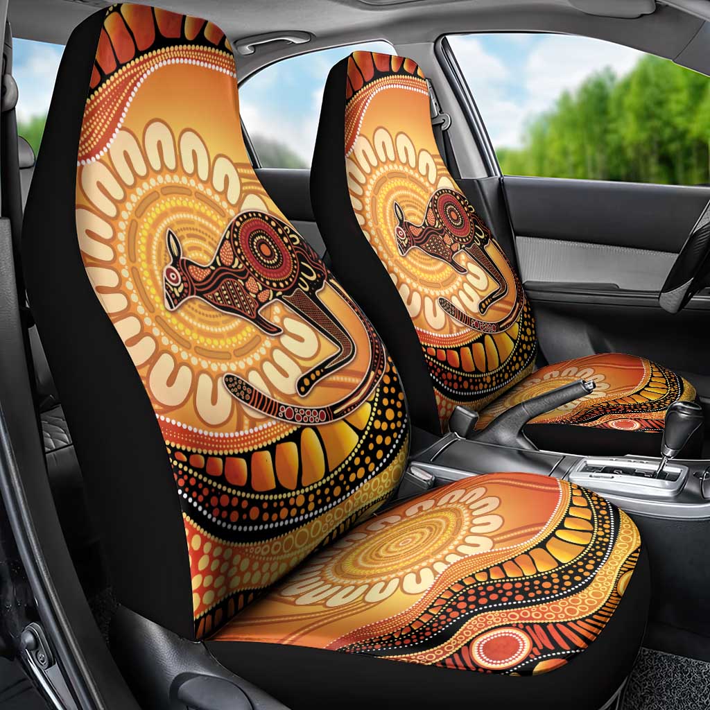 Indigenous Kangaroo Australia Car Seat Cover Australian Aboriginal Art Proud