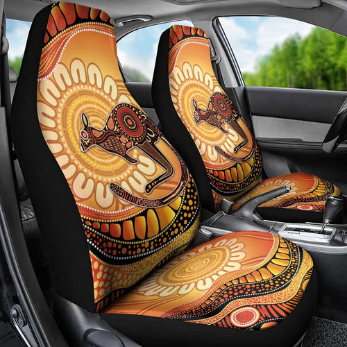 Indigenous Kangaroo Australia Car Seat Cover Australian Aboriginal Art Proud