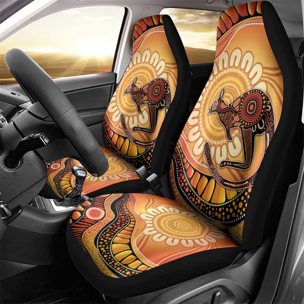Indigenous Kangaroo Australia Car Seat Cover Australian Aboriginal Art Proud
