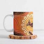 Indigenous Kangaroo Australia Ceramic Mug Australian Aboriginal Art Proud