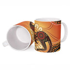 Indigenous Kangaroo Australia Ceramic Mug Australian Aboriginal Art Proud