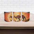 Indigenous Kangaroo Australia Ceramic Mug Australian Aboriginal Art Proud