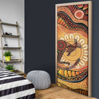 Indigenous Kangaroo Australia Door Cover Australian Aboriginal Art Proud