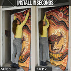 Indigenous Kangaroo Australia Door Cover Australian Aboriginal Art Proud