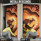 Indigenous Kangaroo Australia Door Cover Australian Aboriginal Art Proud