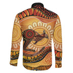 Indigenous Kangaroo Australia Family Matching Off Shoulder Maxi Dress and Hawaiian Shirt Australian Aboriginal Art Proud
