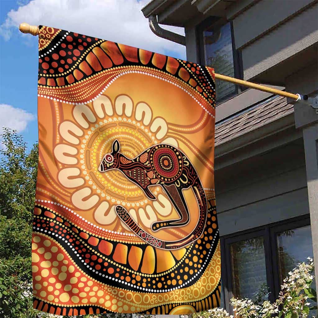 Indigenous Kangaroo Australia Garden Flag Australian Aboriginal Art Proud