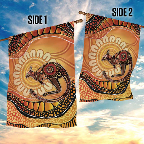 Indigenous Kangaroo Australia Garden Flag Australian Aboriginal Art Proud