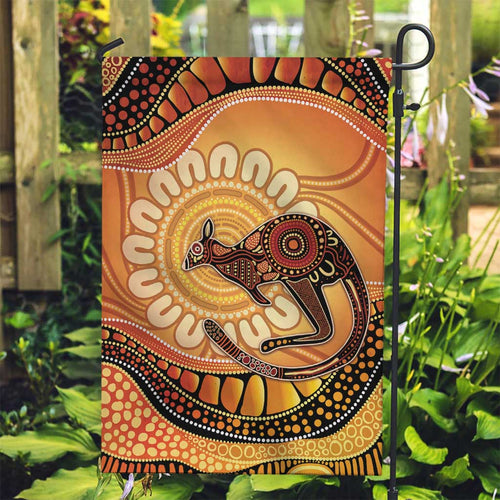 Indigenous Kangaroo Australia Garden Flag Australian Aboriginal Art Proud