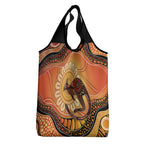 Indigenous Kangaroo Australia Grocery Bag Australian Aboriginal Art Proud