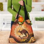Indigenous Kangaroo Australia Grocery Bag Australian Aboriginal Art Proud