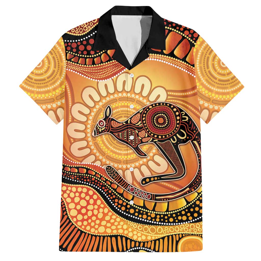 Indigenous Kangaroo Australia Hawaiian Shirt Australian Aboriginal Art Proud