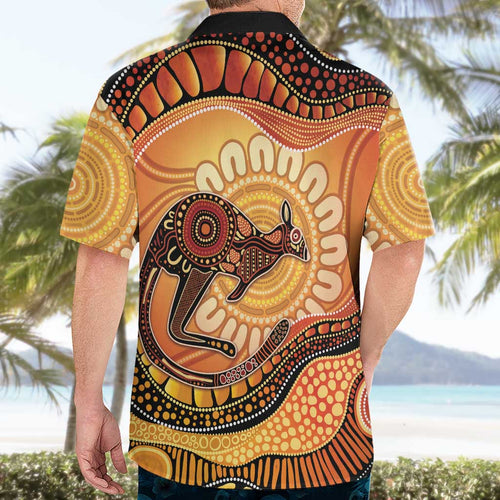 Indigenous Kangaroo Australia Hawaiian Shirt Australian Aboriginal Art Proud