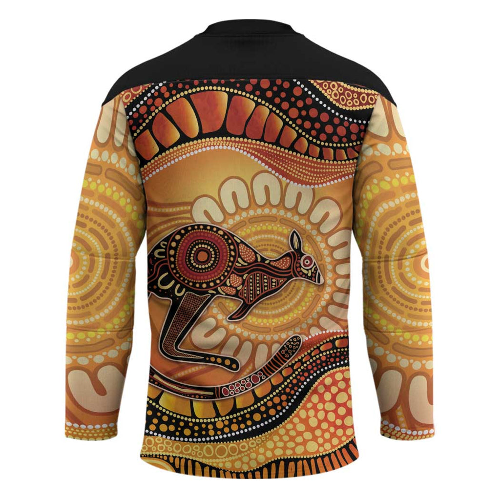 Indigenous Kangaroo Australia Hockey Jersey Australian Aboriginal Art Proud