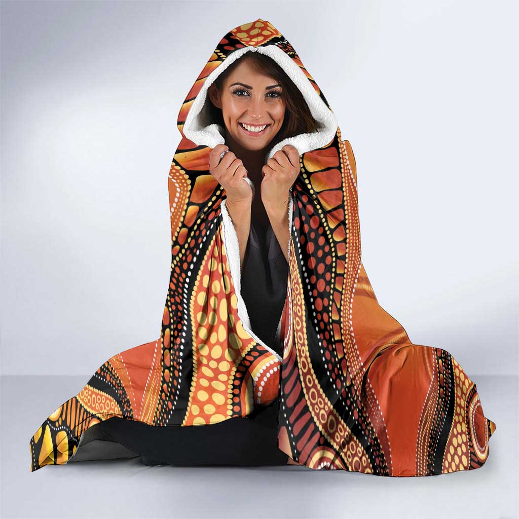 Indigenous Kangaroo Australia Hooded Blanket Australian Aboriginal Art Proud