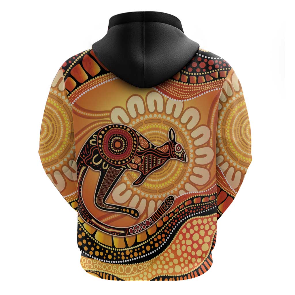 Indigenous Kangaroo Australia Hoodie Australian Aboriginal Art Proud