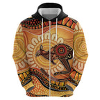 Indigenous Kangaroo Australia Hoodie Australian Aboriginal Art Proud