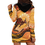 Indigenous Kangaroo Australia Hoodie Dress Australian Aboriginal Art Proud