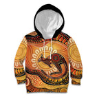 Indigenous Kangaroo Australia Kid Hoodie Australian Aboriginal Art Proud