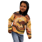 Indigenous Kangaroo Australia Kid Hoodie Australian Aboriginal Art Proud
