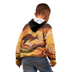 Indigenous Kangaroo Australia Kid Hoodie Australian Aboriginal Art Proud