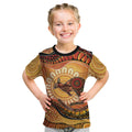 Indigenous Kangaroo Australia Kid T Shirt Australian Aboriginal Art Proud