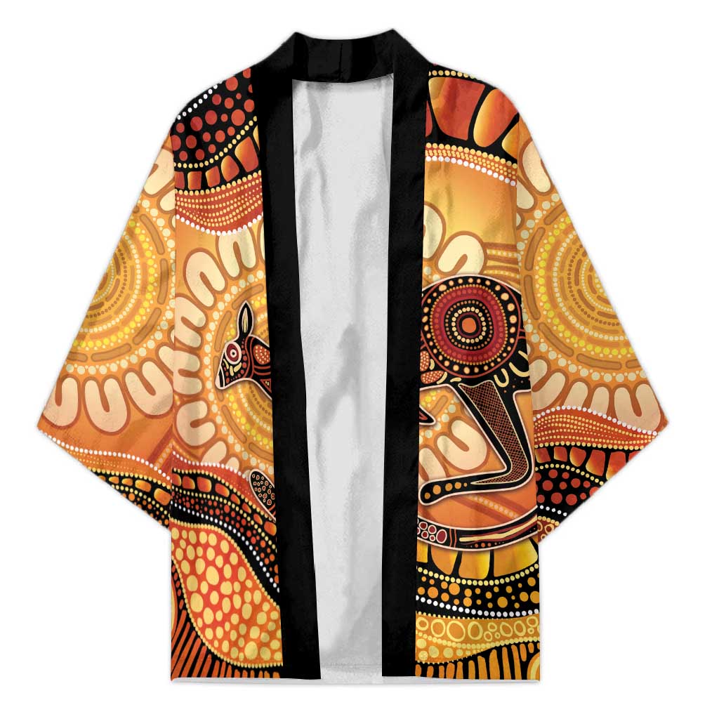Indigenous Kangaroo Australia Kimono Australian Aboriginal Art Proud