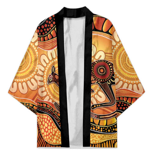 Indigenous Kangaroo Australia Kimono Australian Aboriginal Art Proud