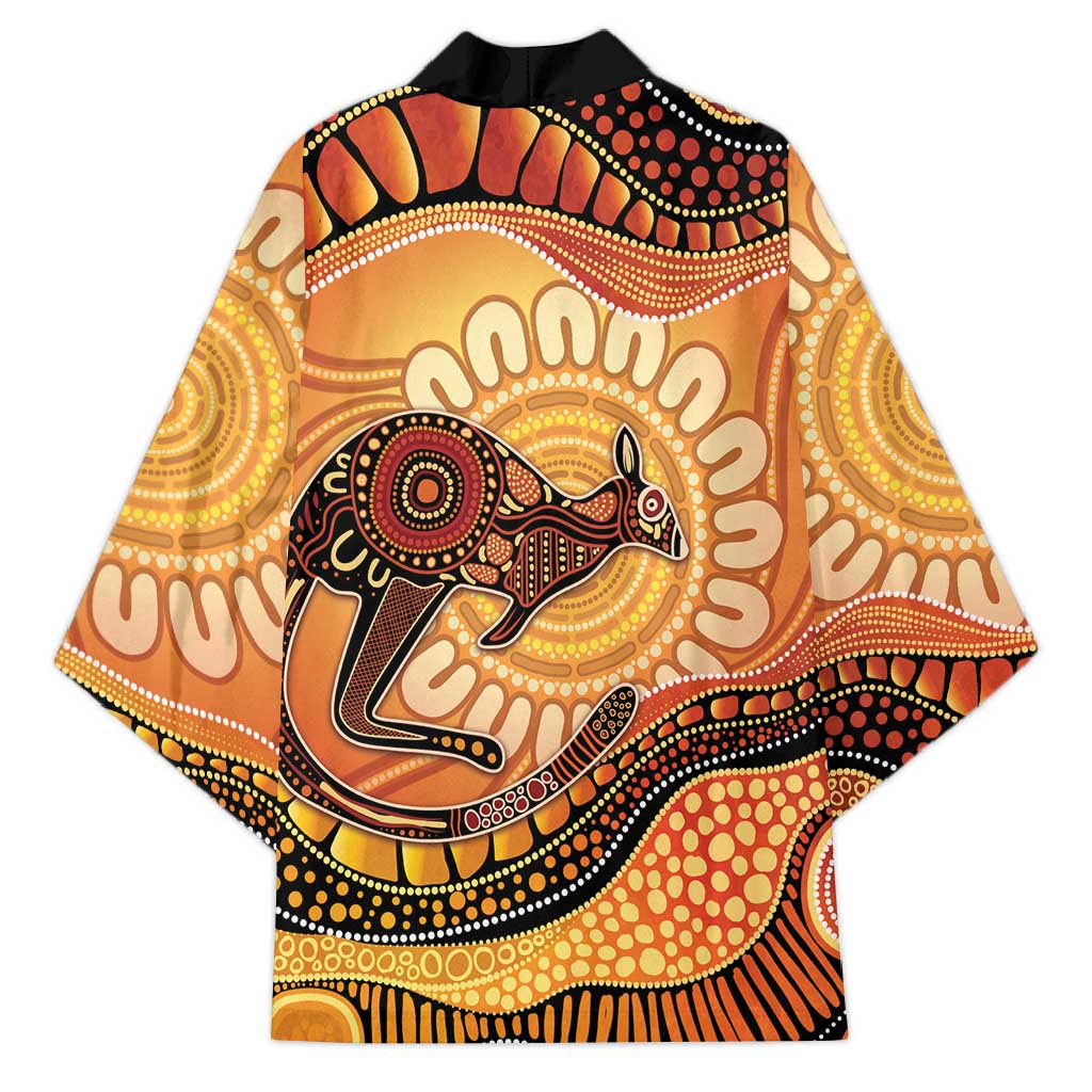 Indigenous Kangaroo Australia Kimono Australian Aboriginal Art Proud