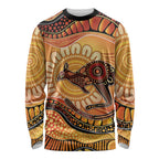 Indigenous Kangaroo Australia Long Sleeve Shirt Australian Aboriginal Art Proud