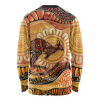 Indigenous Kangaroo Australia Long Sleeve Shirt Australian Aboriginal Art Proud