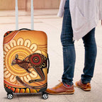 Indigenous Kangaroo Australia Luggage Cover Australian Aboriginal Art Proud