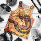 Indigenous Kangaroo Australia Men Tank Top Australian Aboriginal Art Proud