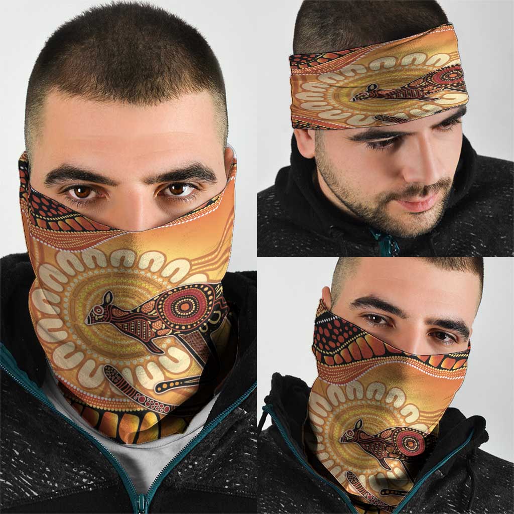 Indigenous Kangaroo Australia Neck Gaiter Australian Aboriginal Art Proud