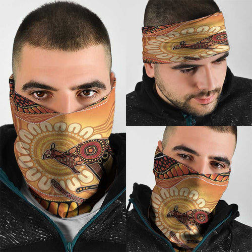 Indigenous Kangaroo Australia Neck Gaiter Australian Aboriginal Art Proud