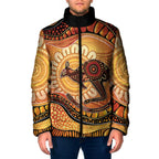 Indigenous Kangaroo Australia Padded Jacket Australian Aboriginal Art Proud