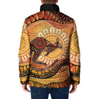 Indigenous Kangaroo Australia Padded Jacket Australian Aboriginal Art Proud