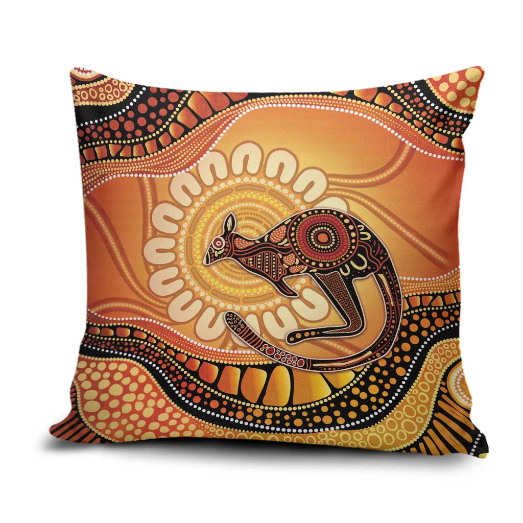 Indigenous Kangaroo Australia Pillow Cover Australian Aboriginal Art Proud