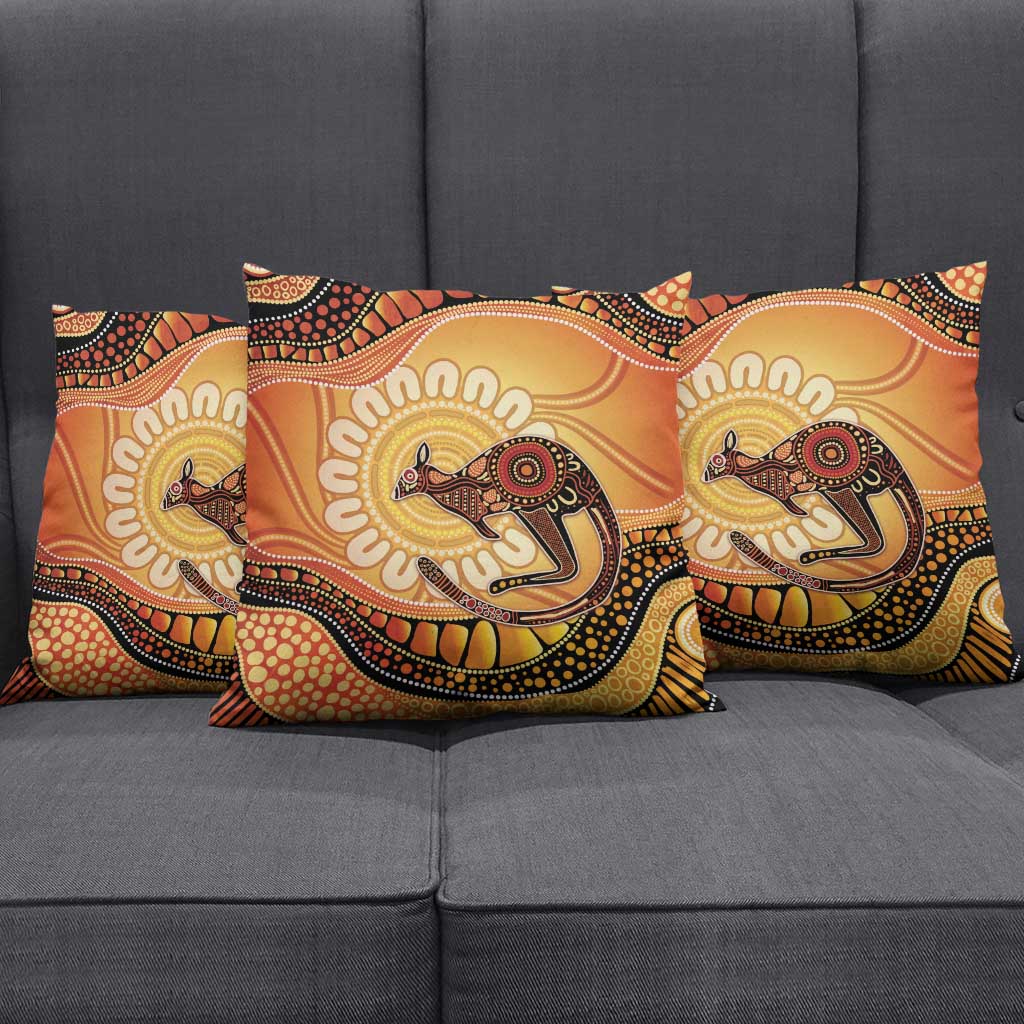 Indigenous Kangaroo Australia Pillow Cover Australian Aboriginal Art Proud