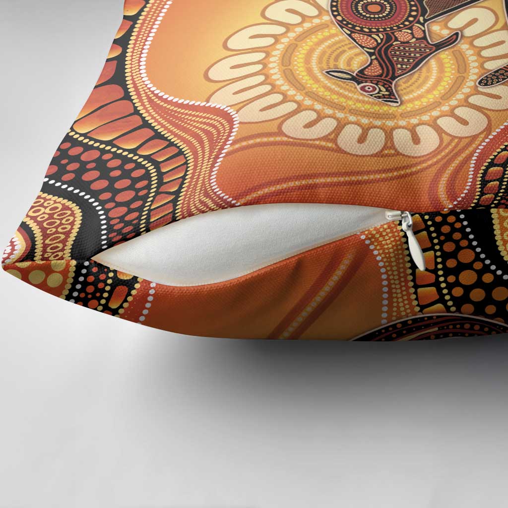 Indigenous Kangaroo Australia Pillow Cover Australian Aboriginal Art Proud