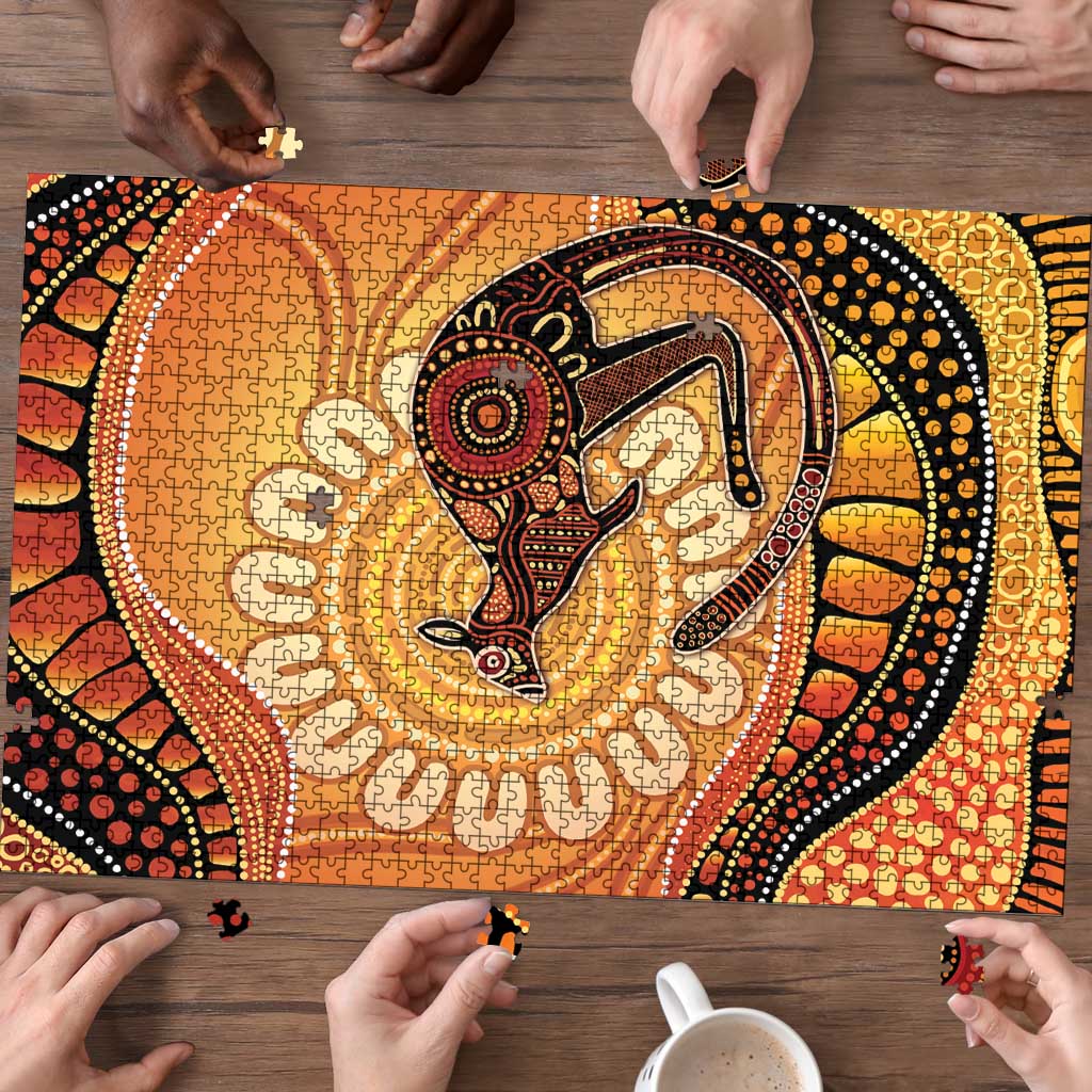 Indigenous Kangaroo Australia Puzzle Australian Aboriginal Art Proud