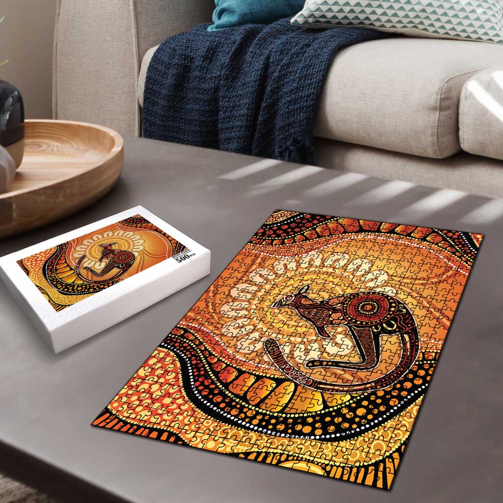 Indigenous Kangaroo Australia Puzzle Australian Aboriginal Art Proud